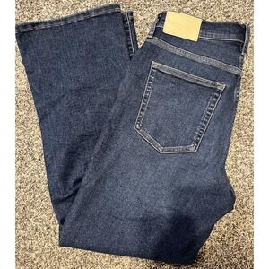 Everlane Kick Crop Jeans Womens 28 Blue‎ Medium Wash High Rise Flare Denim